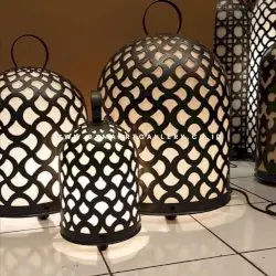 Lampu Taman Kurungan Ukir Anti Korosi